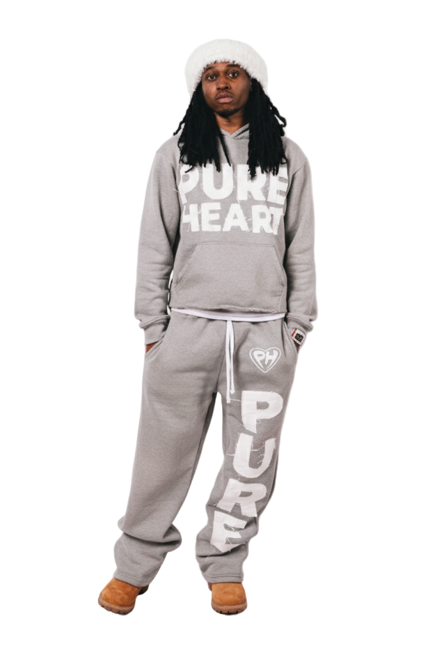 'Distressed' Sweatsuit Grey